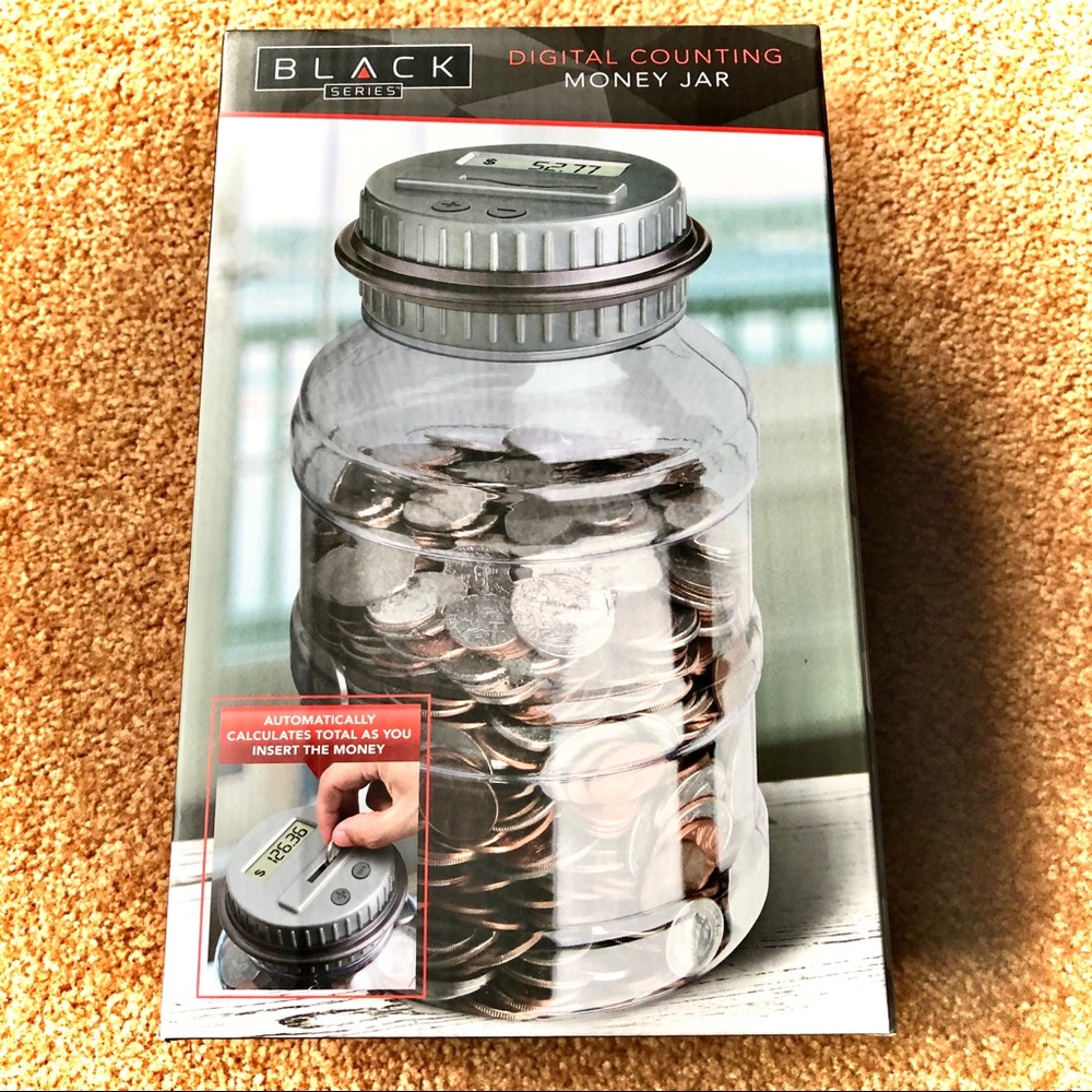 Black Series Digital Counting Money Jar